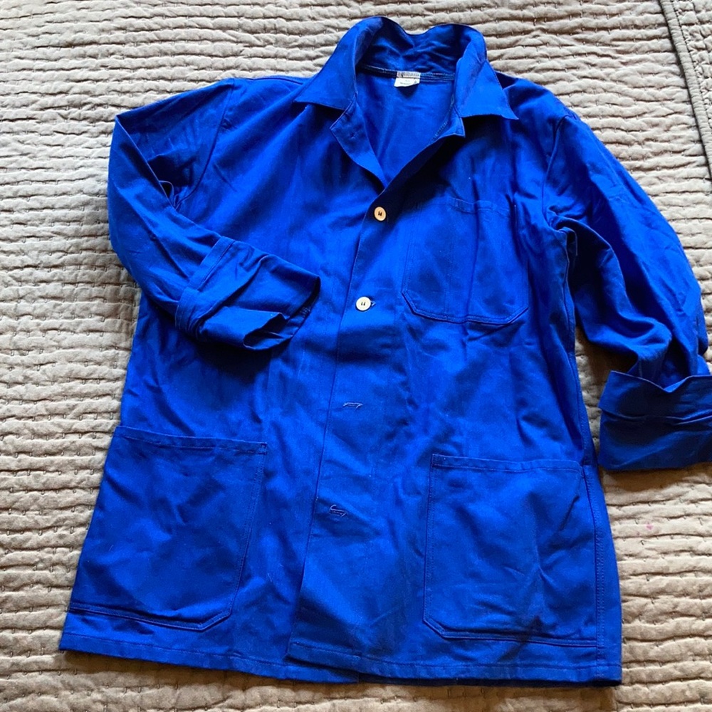 New old stock (dead stock) Czech chore coat/shacket/chef coat
